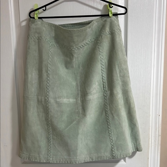 Guillaume Dresses & Skirts - NWT Elegant Guillaume Suede Green Skirt